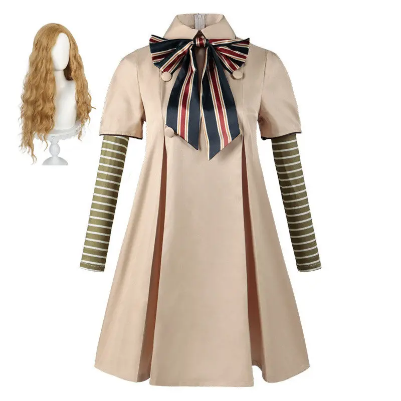 Косплей-костюм из фильма «папа» M3GAN, детское платье для девочек, парик, карнавальный костюм на Хэллоуин