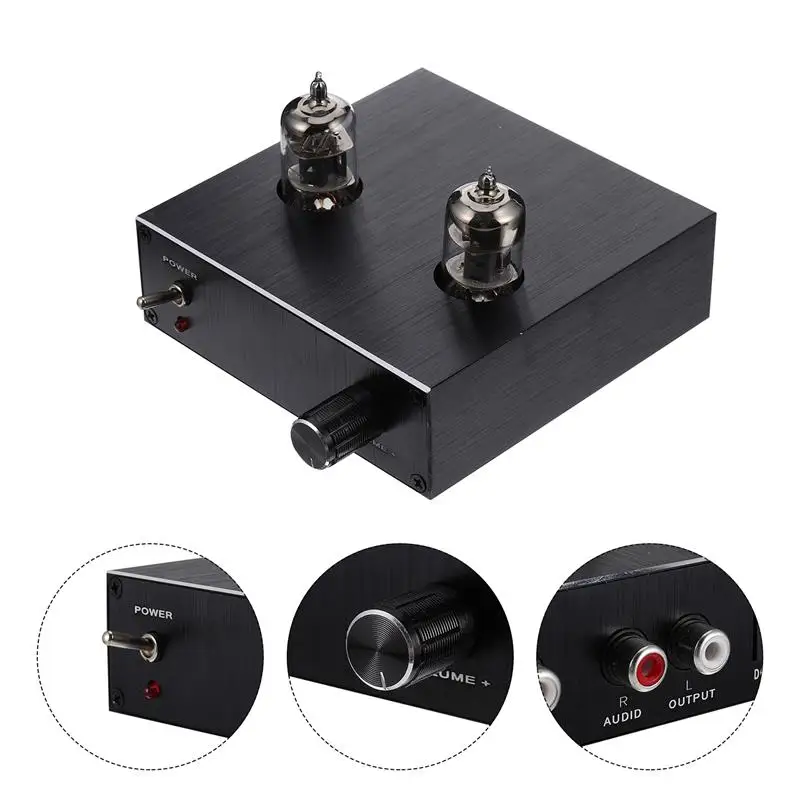1Pc Audio Preamplifier Fine Safe Chic Home Power Amplifier 6J1 Tube HiFi Preamp |