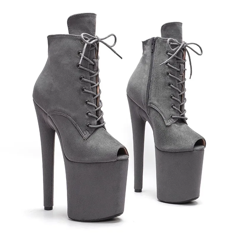 Женские замшевые ботильоны Auman Ale экзотические ботинки на платформе и высоком