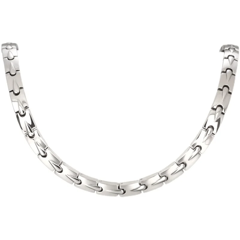 Мужское ожерелье из чистого титана антиаллергенное золото не выцветает