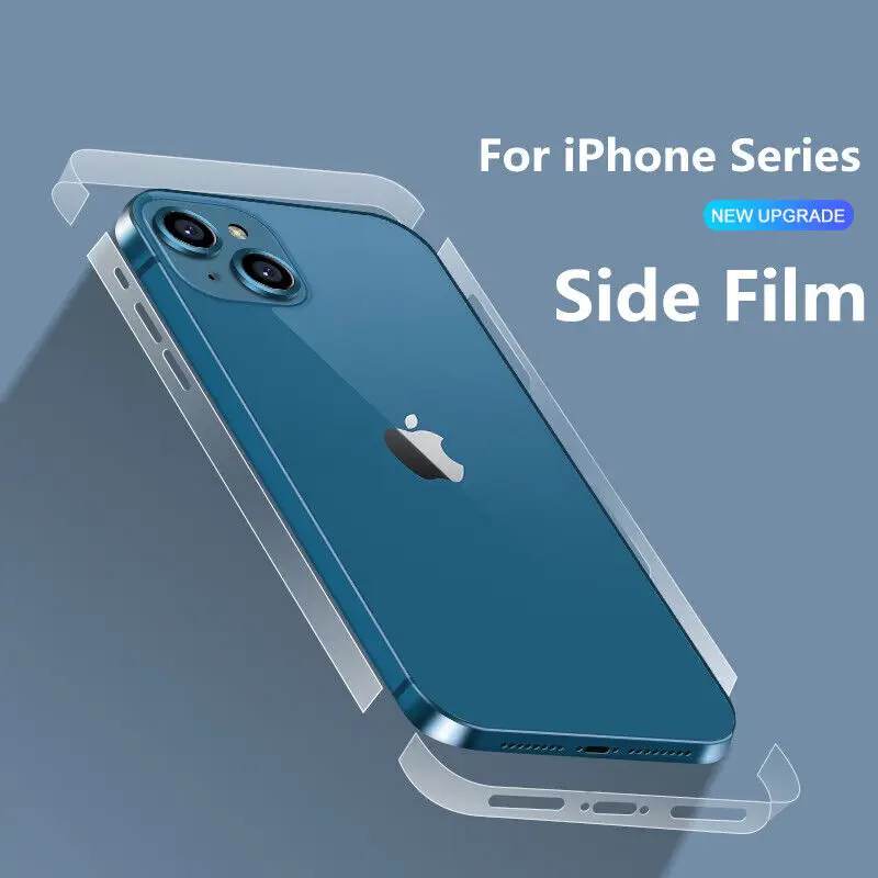 Matte Screen Protector Side Film For iPhone 14 Pro 13 Pro 12 Bumper Hydrogel Film Ultra-thin Sticker Clear Matte Phone Side Film