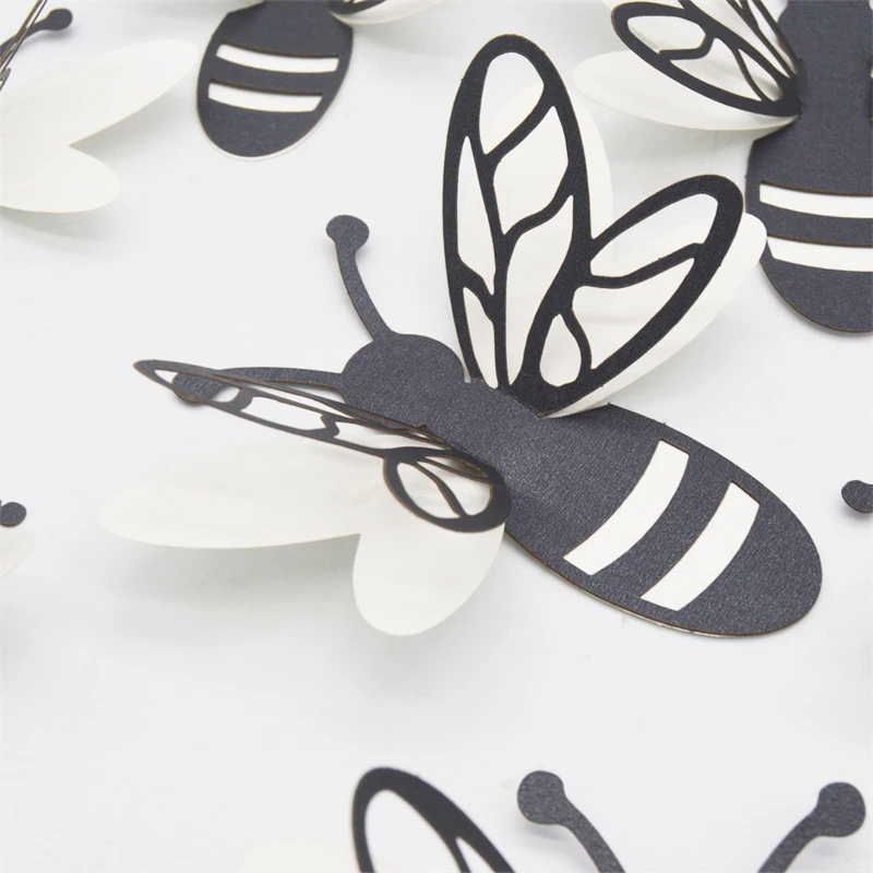 Двухслойные 3D наклейки на стену полые в виде пчелы для детской комнаты настенные