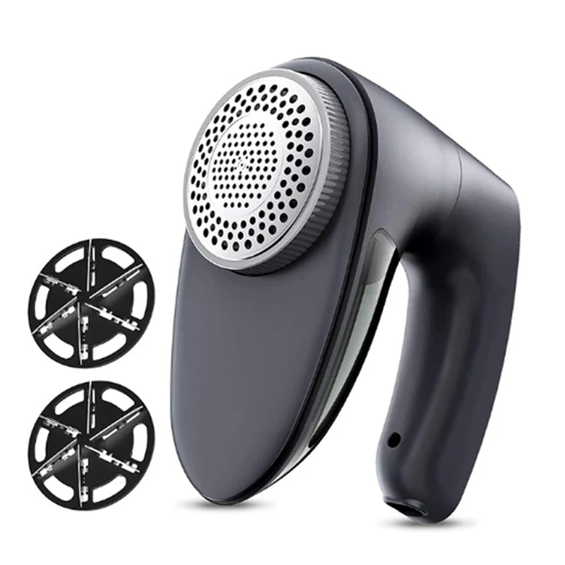 

Electric Lint Remover With 6-Leaf Blades Quickly Remove USB Fabric Shaver Sweater Shaver For Clothes Bedding Dark Grey