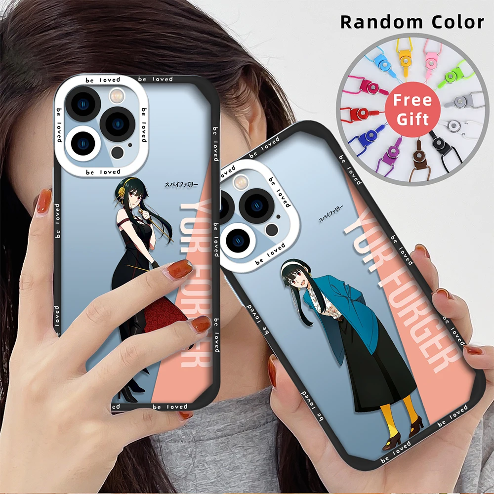 

Anime SPY X FAMILY Soft Phone Case for iPhone 13 14 11 12 Pro Max Mini XS 7 8 Plus XR X Shockproof Back Cover Transparent Coque
