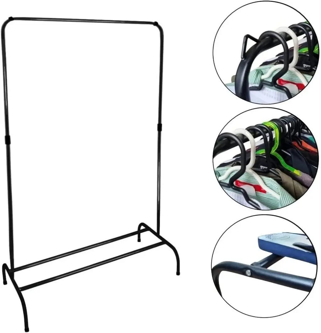 

Arara Floor Hanger with Shoe Rack - For Clothes and Shoes - Shoe Rack Organizer Holder for Books Toy Clothes