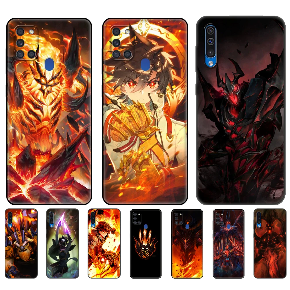 Черный чехол из ТПУ для Samsung Galaxy A50 50S A30S A10 A01 A11 A21S A31 A41 A51 A71 M21 M30S S10 LITE, чехол Shadow Fiend Dota 2
