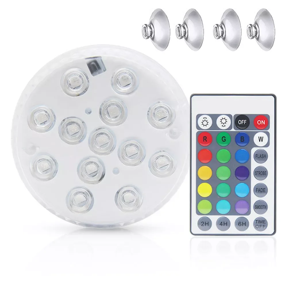 

Led Underwater Light 5V Waterproof Lamp Remote Control Submersible Battery Power Nightlights for Fishtank Vase Aquarium Pool