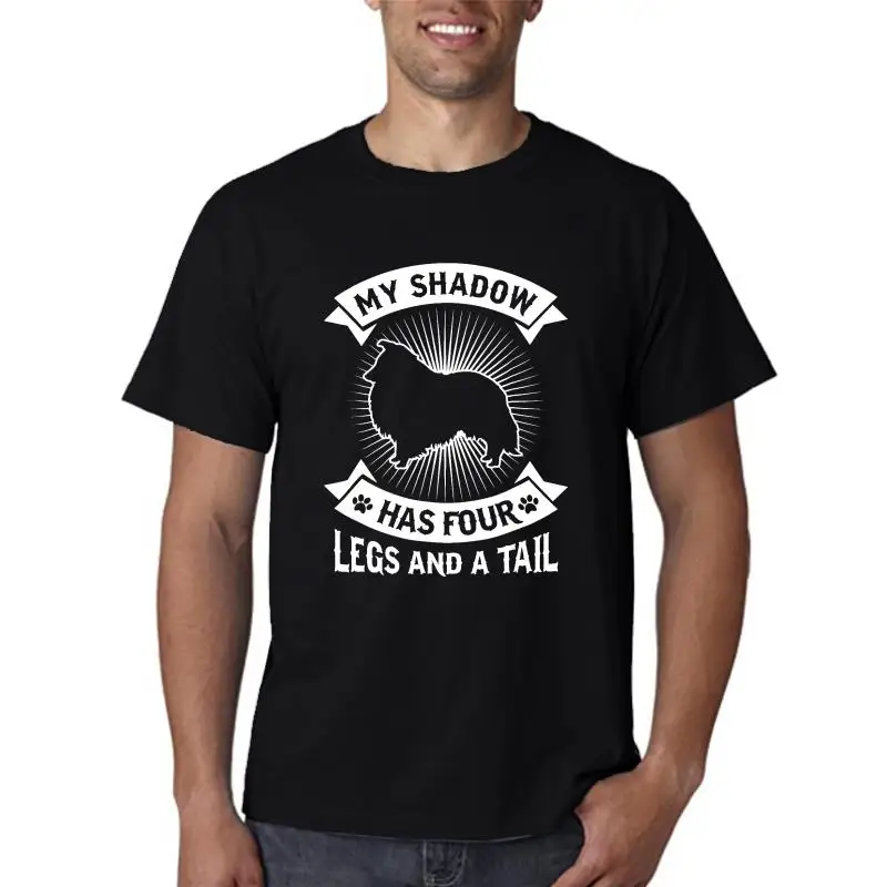 

Shadow Has 4 Legs Tail Shetland Sheepdog Sheltie Dog Shirt-Men's T-Shirt-Black