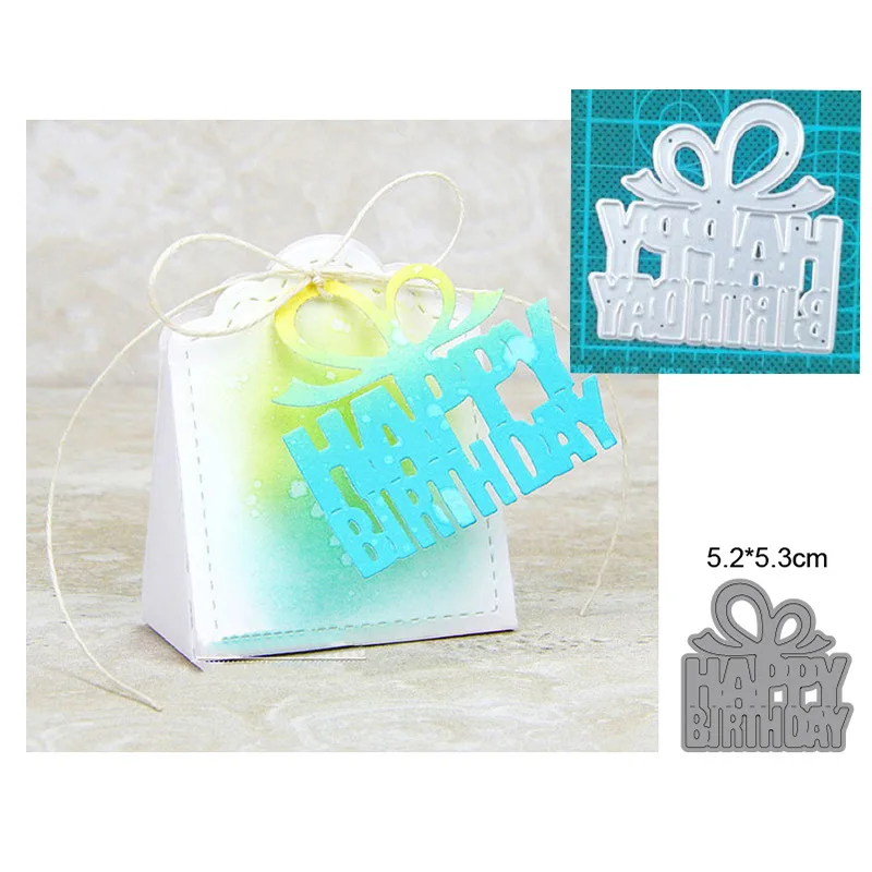 

2022 Metal Cutting Dies Happy Birthday Frame Diy Scrapbooking Photo Album Decorative Embossing Paper Card Crafts Die