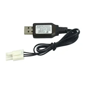 6.4V 600mA USB Charger Cable EL4.5-3P male plug P-TO-R for 2S LiFe Battery RC Car Truck Speed Boat