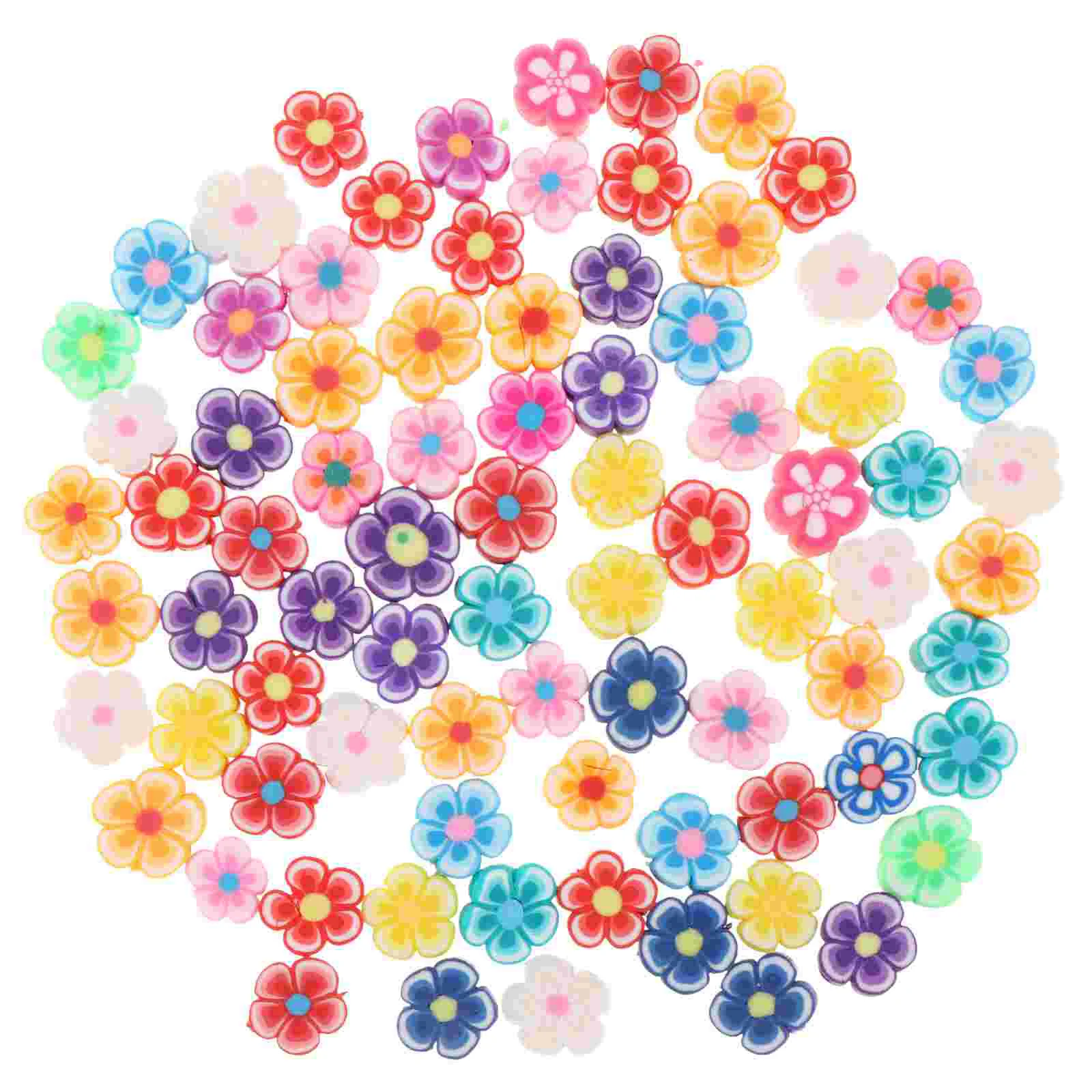 

Polymer Beads Earrings Clay Necklace Loose Heart Shaped Spacer Kids Charm Bracelets Jewelry