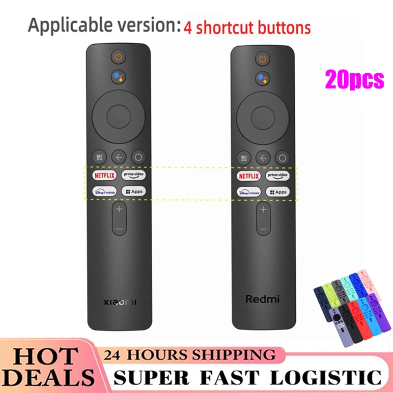 

20pcs Remote Control Protective Case For Redmi Smart TV Waterproof Fluorescent Cover For Xiaomi TV Remote Cover With Lanyard