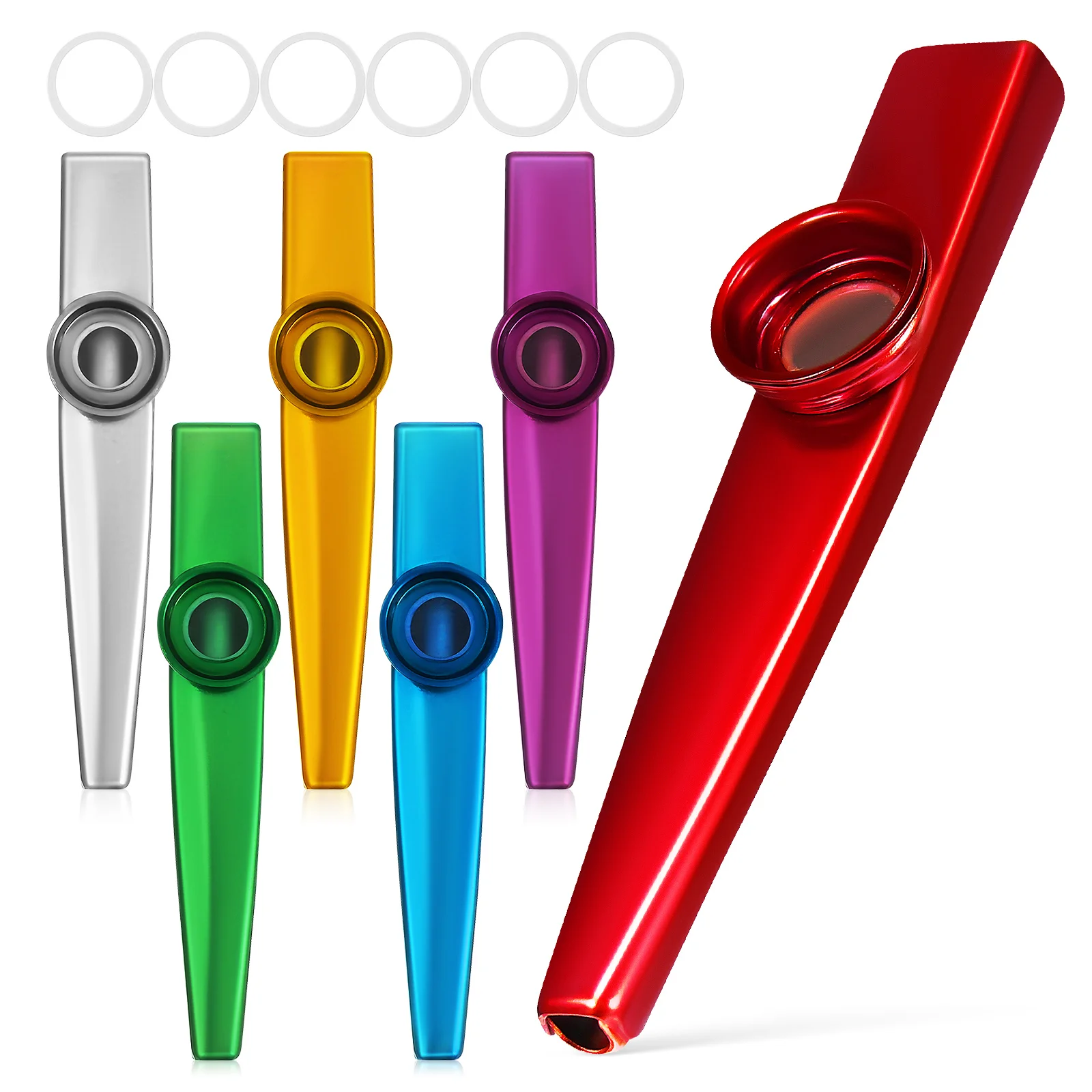 

6 Pcs Kazoo For Music Lover Small Card Instrument Kazoos Adults Metal Beginner Child Performance Musical