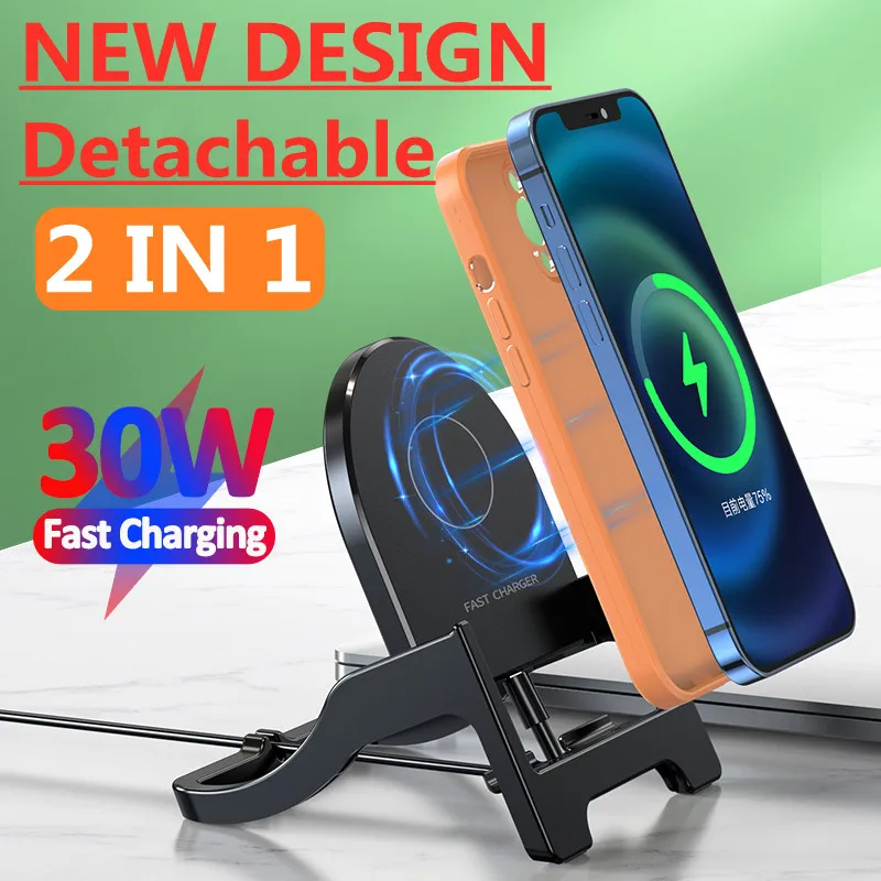 

Подставка для беспроводного зарядного устройства, 30 Вт, для iPhone 13/12/11 Pro/Xs Max/X/Samsung/Xiaomi