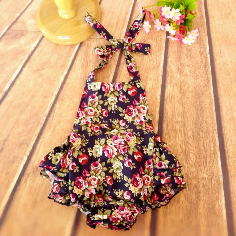 

Cotton Baby Panties Cotton Baby Rompers Navy Blue Roses