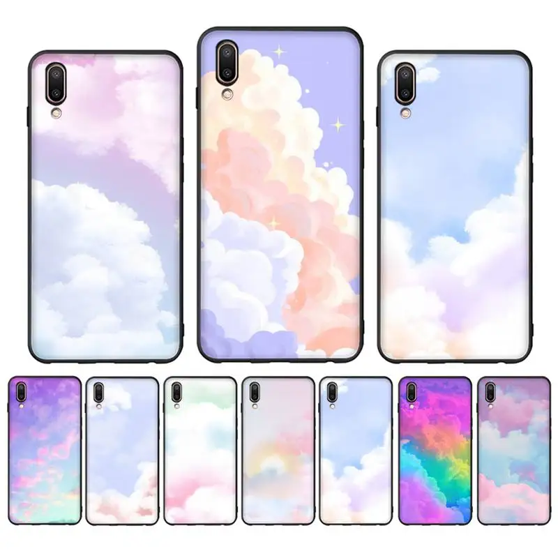 

Colorful clouds Phone Case for Vivo Y91C Y11 17 19 17 67 81 Oppo A9 2020 Realme c3
