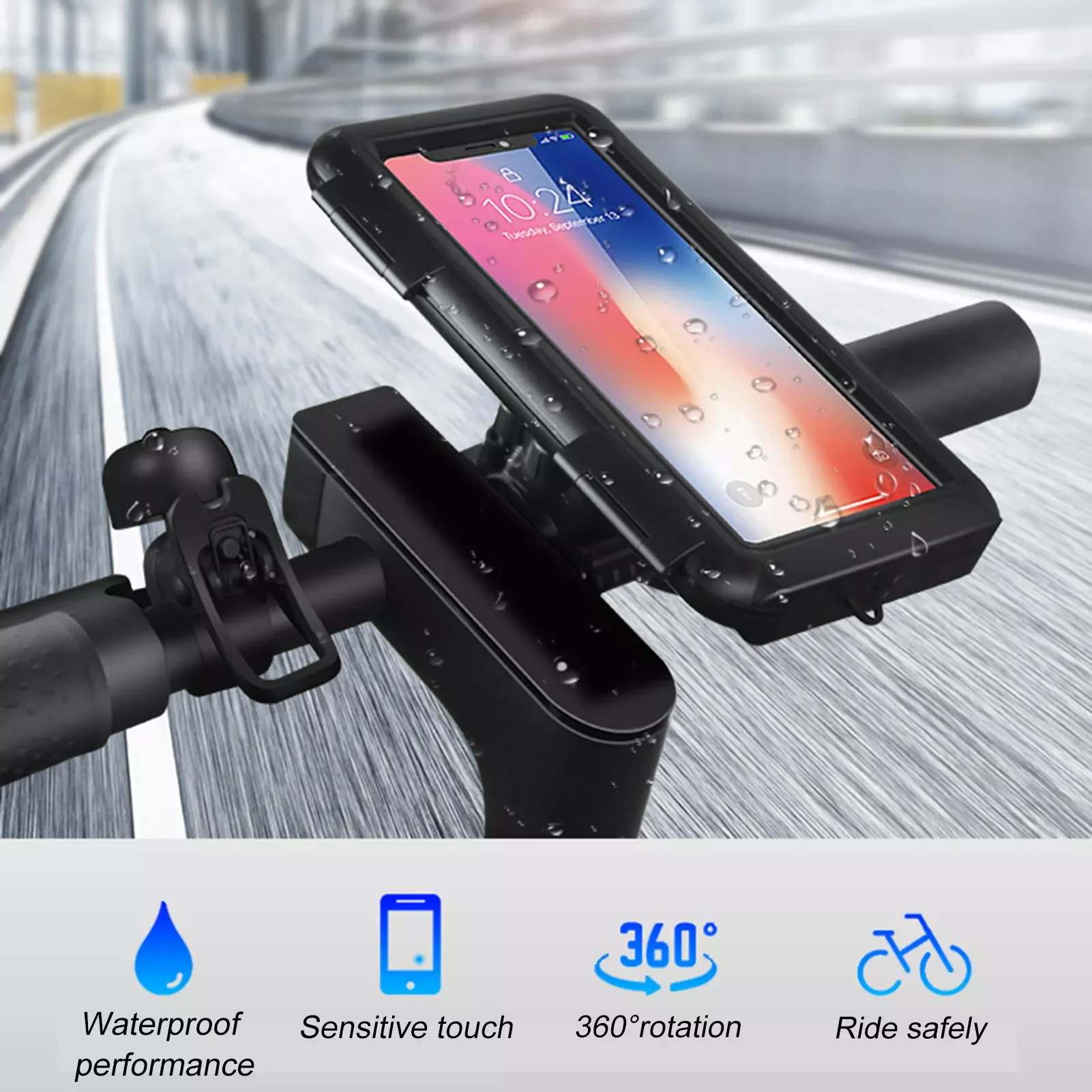 

NEW2023 Waterproof Holder Stand Motorcycle Handlebar Mount Bag Cases Bike Scooter Cell Bracket