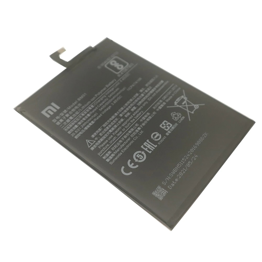 2021 years 100 orginal xiao mi bm49 bm50 bm51 battery for xiaomi max 2 3 max2 max3 high quality phone replacement batteries free global shipping