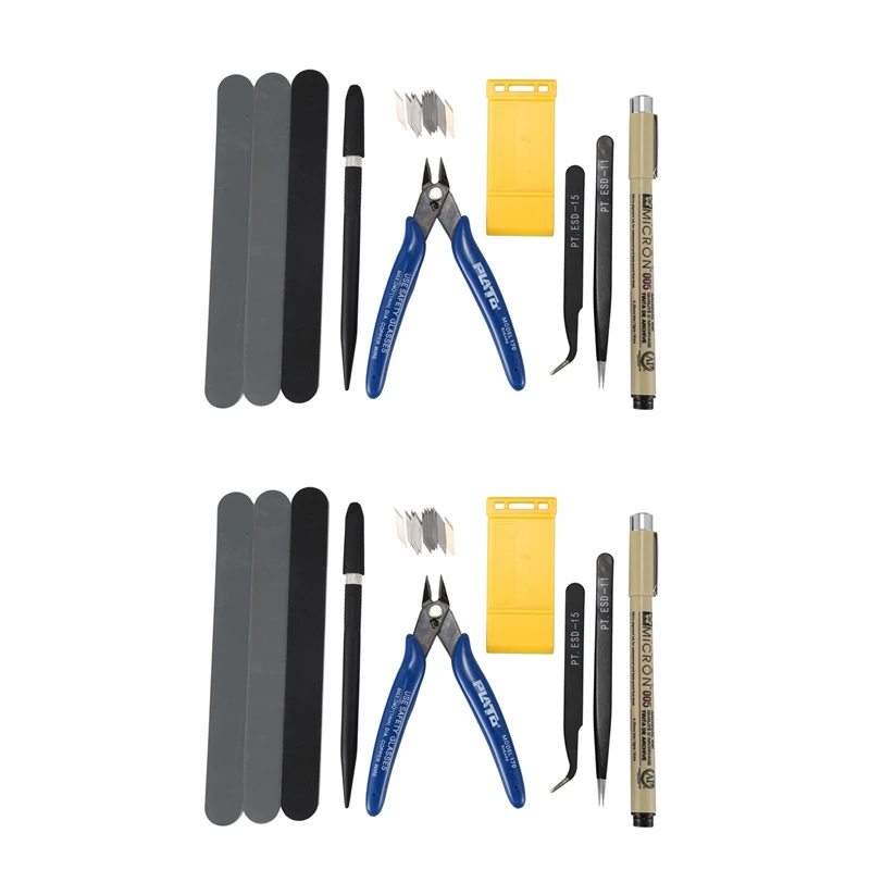 

2X Gundam Modeler Basic Tools Craft Set For Car Model Building Kit New