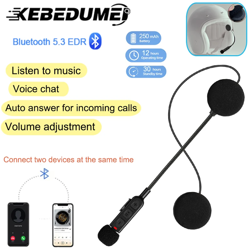 BT30 Bluetooth5.3 Гарнитура для мотоциклетного шлема Беспроводные наушники верховой