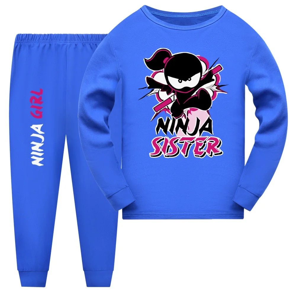 

NINJA KIDZ Kids Clothing Sets Boys Sleepwear Clothes Spring Autumn Children's Pajamas Set Baby Girls Cotton Cartoon Pijamas