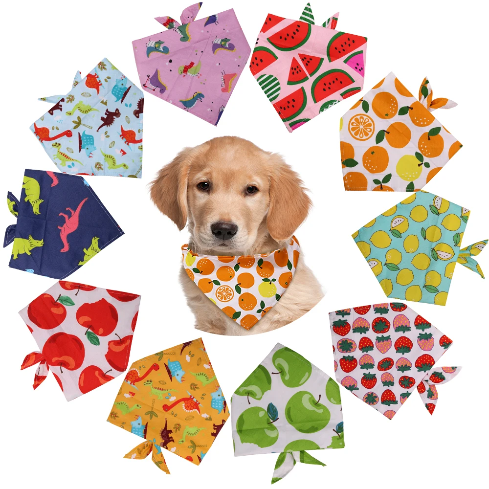 

Material For Dogs Bandanas Small Dogs Pet Bandana Dog Cotton Supplies Cats Bandana Pet Bibs Decorate Summer Accessories Scarf