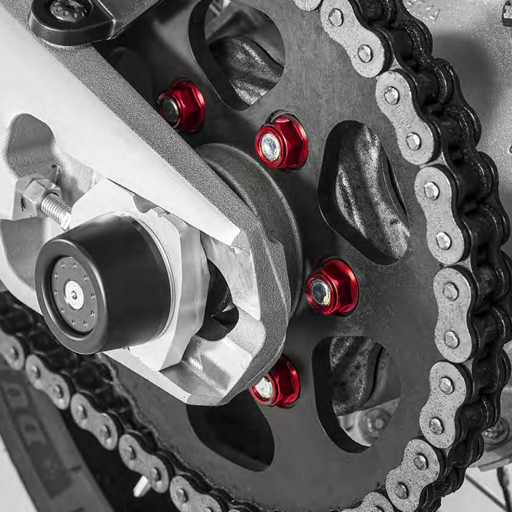 M10 * 1 25 гайки заднего звездочки с ЧПУ T6-7075 для Kawasaki GPZ1100 GPZ1300 GPZ400R GPZ900R ER-5 GTR1400 Concours 14