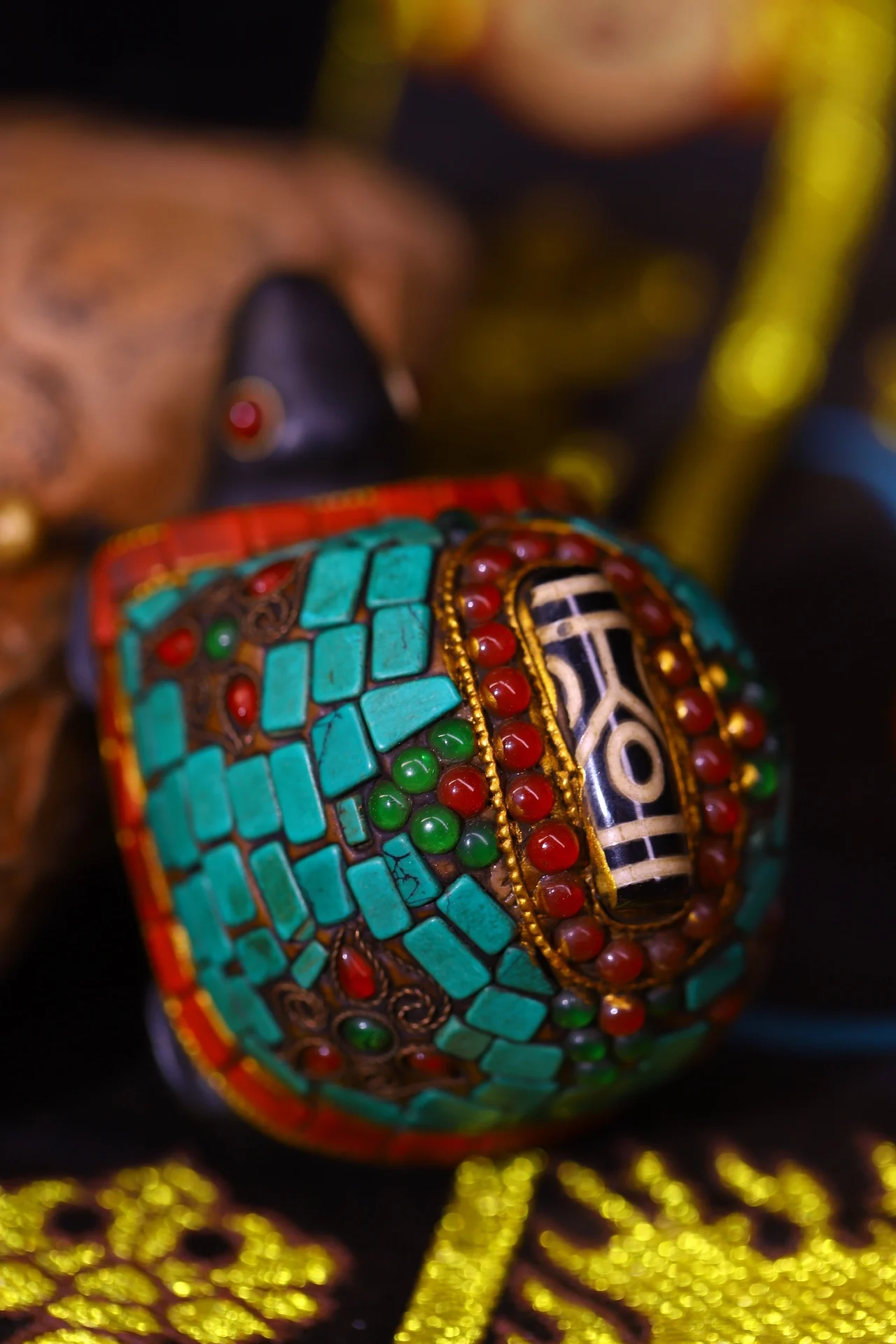 Коллекция тибетских храмов 2 дюйма старый натуральный метеорит мозаика