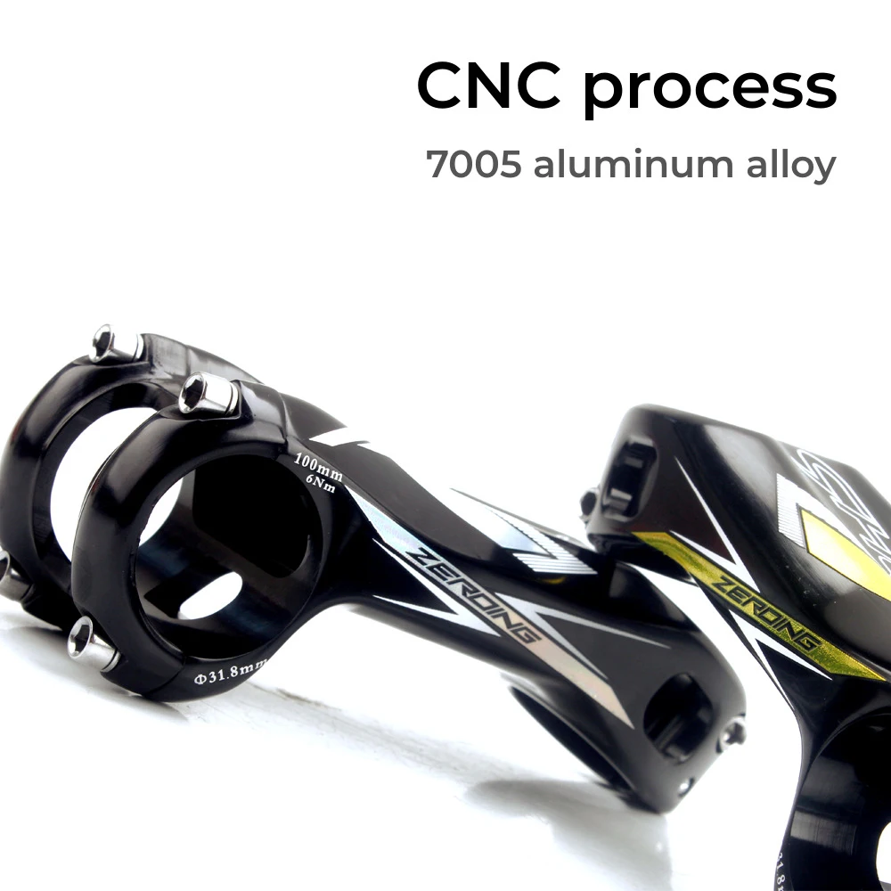 Черный золотой шоссейный велосипед 80/90/100 мм CNC ведущий стержень шток руля горного