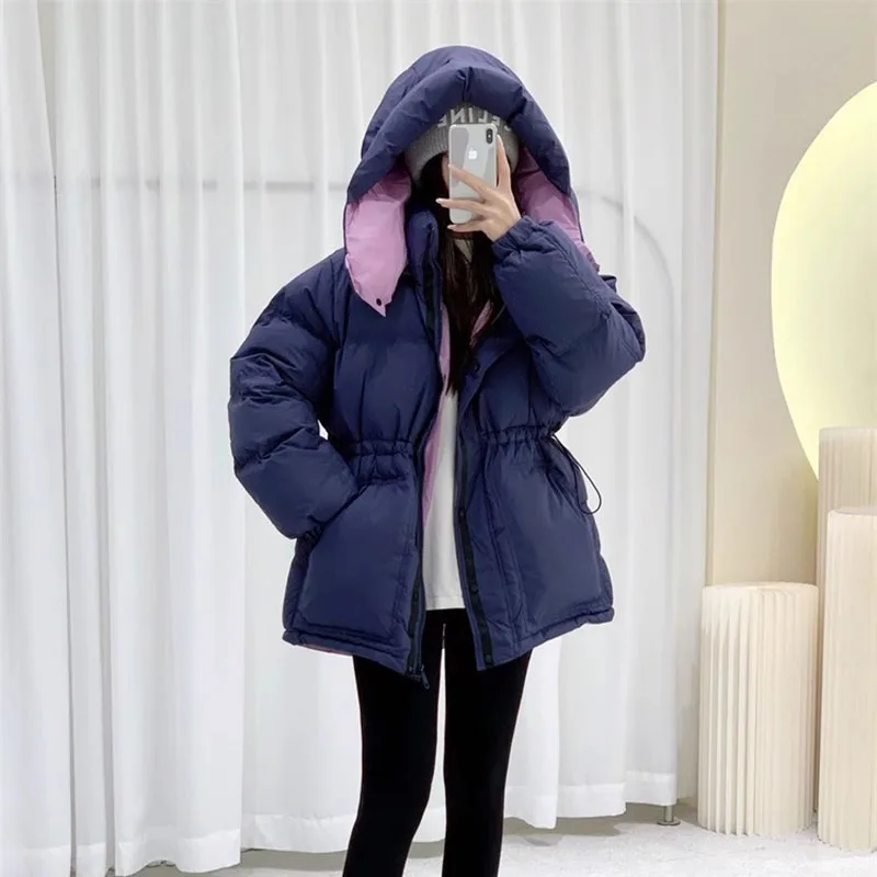 Женский пуховик на белом утином пуху пальто 2024 новая зимняя мода высокое