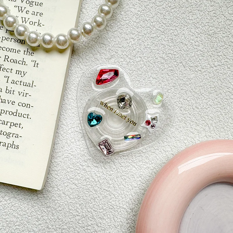 

1pcs,Mobile Phone Holder Love Hand DIY Drop Glue Diamond Gemstone Folding Ring Grip Tok Folding Finger Stand Socket