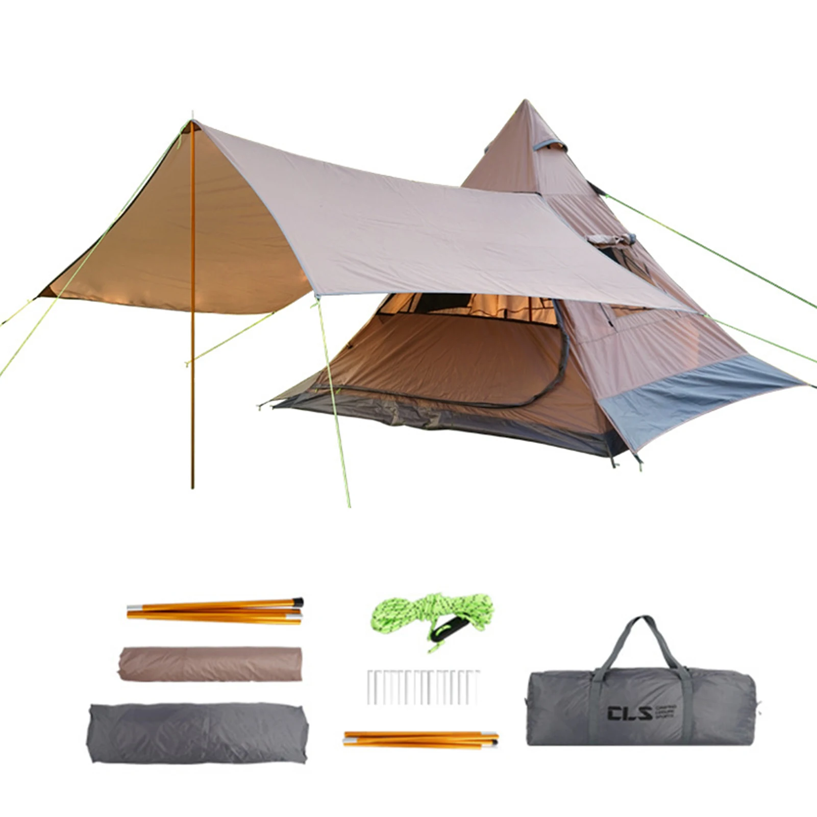 

Camping Tents 4 People Easy Setup Portable Outdoor Compact Large Tent For Family Waterproof Backpacking Hiking Stand Up Cabin