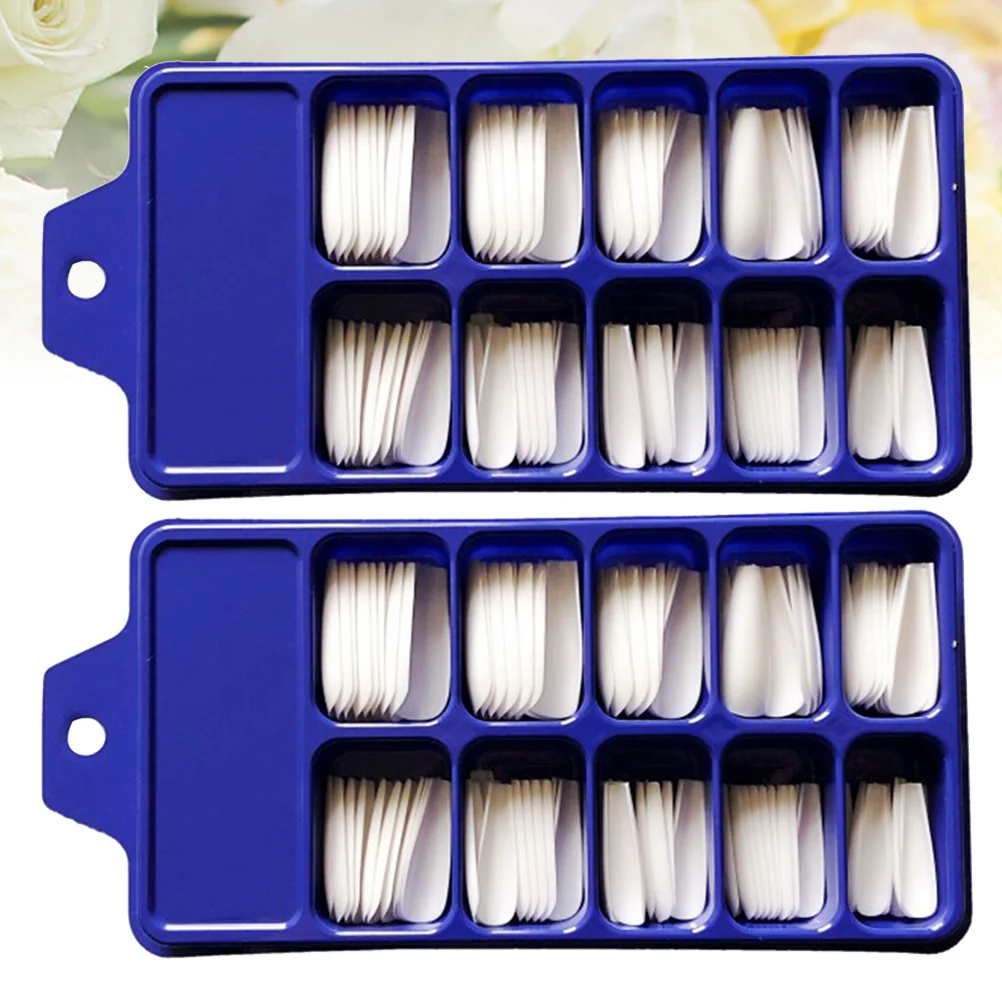 

2 Boxes Full Cover Nails Fake Nail Tips Manicure False Toe Nails Nail Sticker False Toe Nails Acrylic False Press on nails
