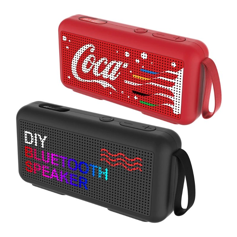 

Creative bluetooth speaker portable lanyard F0 creative graffiti painted mini card FM gift wireless audio wholesale
