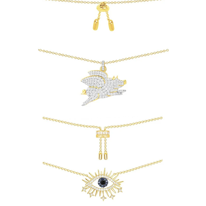 

LIDU высококачественное ожерелье из стерлингового серебра с дьявольским глазом Модная элегантная цепочка до ключиц подарки друзьям прямые поставки