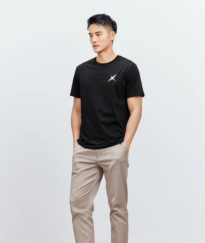 

J8809 -summer men's T-shirt short sleeve men's cotton round neck new clothes fashion top.