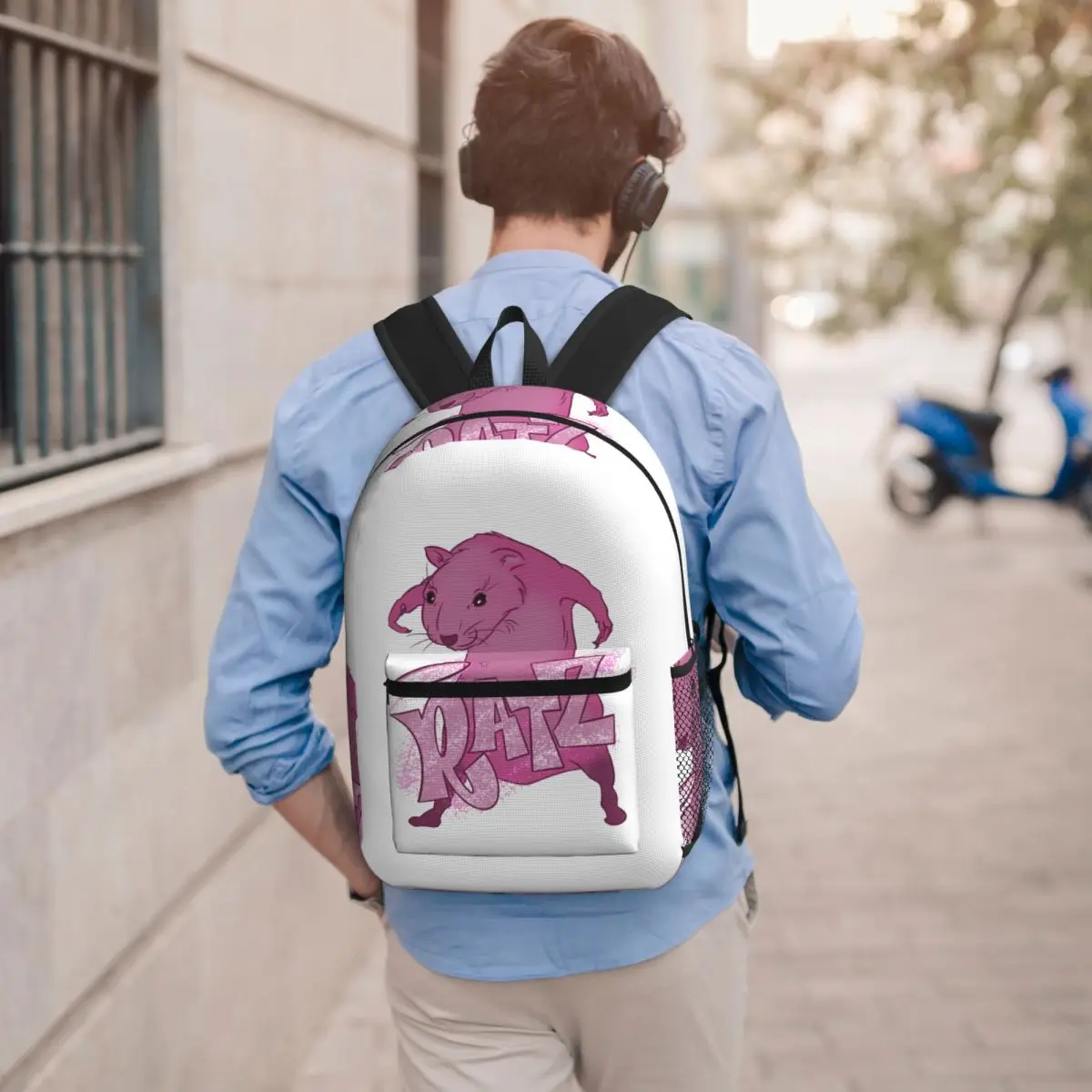 Фото Рюкзак RATZs PINK MOUSE, вместительный рюкзак для мальчиков и девочек, школьная сумка, сумки на плечо для мужчин и женщин №5