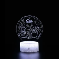 3d lamp acrylic led night lights christmas party decoration gift night light for home bedroom decor new year