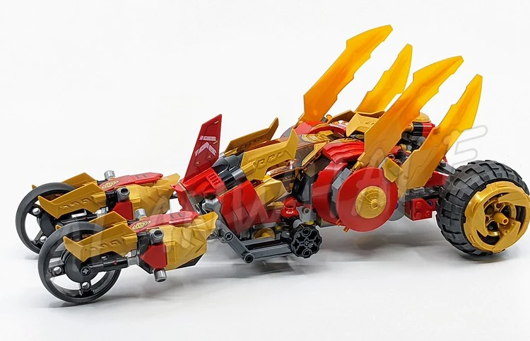 624 шт. Shinobi Crystallized Kai's Golden Dragon Raider автомобильные ходунки в стиле багги 60012 наборы