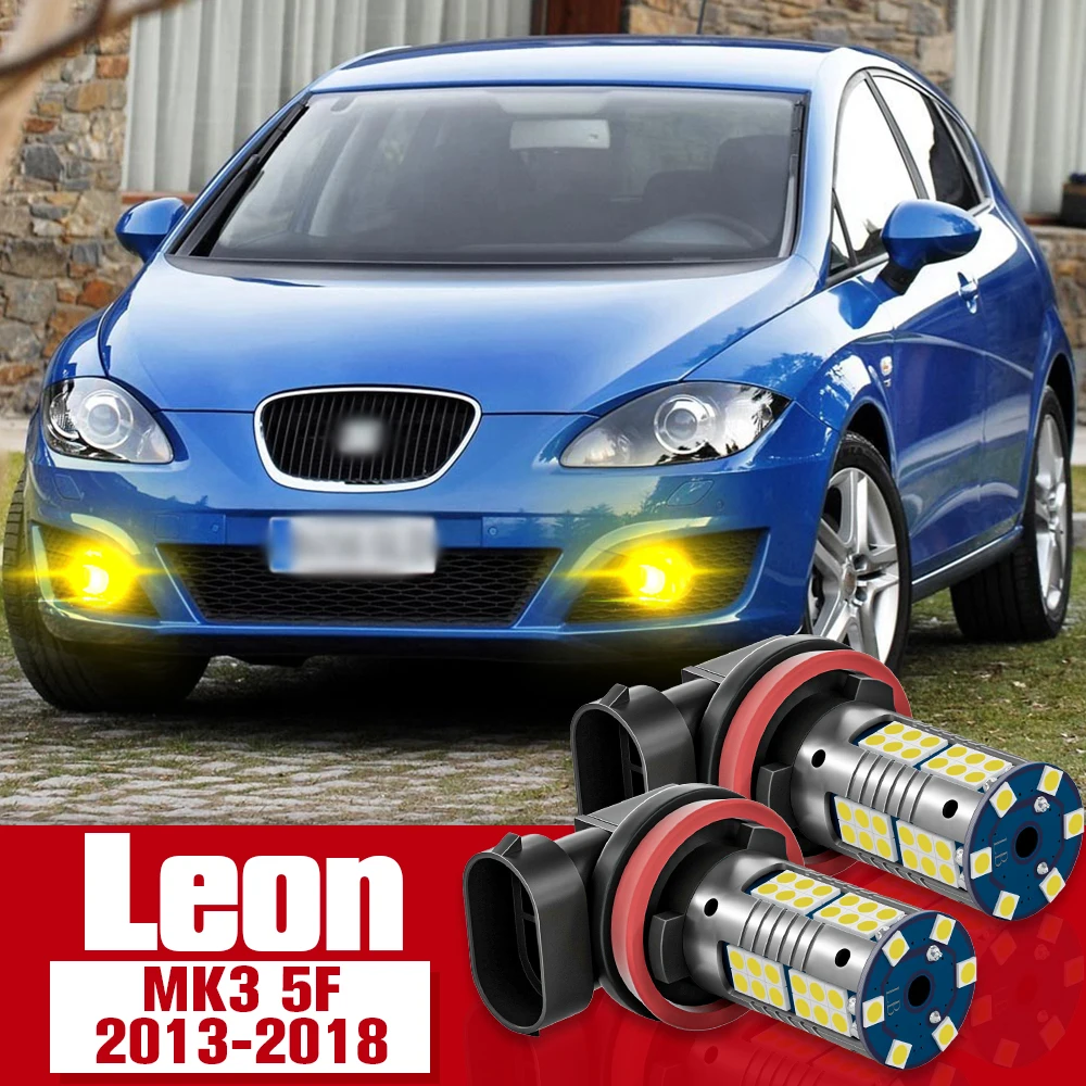 

2pcs Front Fog Light Accessories LED Bulb Lamp For Seat Leon 3 MK3 5F 2013-2018 2014 2015 2016 2017