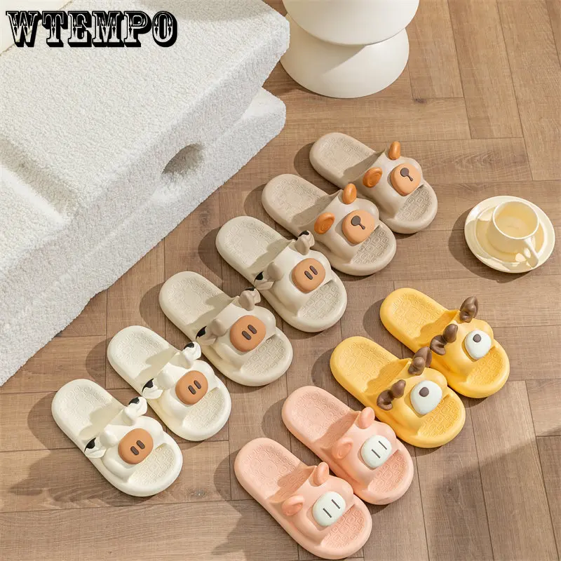 WTEMPO Women's Pig Animal Slippers Summer Funny Shower Flip Flops Non Slip Sweet Girl Slides Ladies Shoes Wholesale Dropshipping