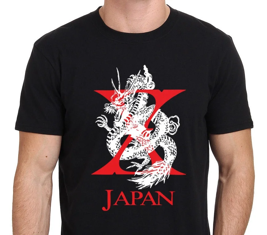 

Fashion Printing Cotton Men'S T-Shirt X Japan Yoshiki Toshi Hide Dragon Logo T-Shirt Mens Funny Tshirts