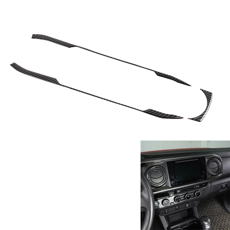 

Автомобильная центральная консоль из углеродного волокна для навигации на приборной панели, вентиляционное отверстие, Декоративная полос...
