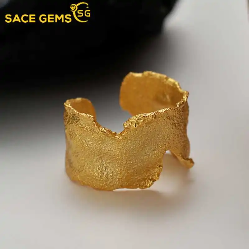 

Женское кольцо из серебра 925 пробы, с текстурой морщин