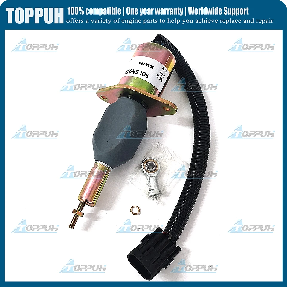 24В 3930234 Соленоид отключения подачи топлива для экскаватора Komatsu Cummins 6CT 8 3 л SA-4335-24