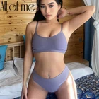 Комплект с бюстгальтером, женское нижнее белье, сексуальный укороченный топ, костюм, Бралетт, женское белье, модный бюстгальтер для девушек, базовый эластичный Топ в рубчик