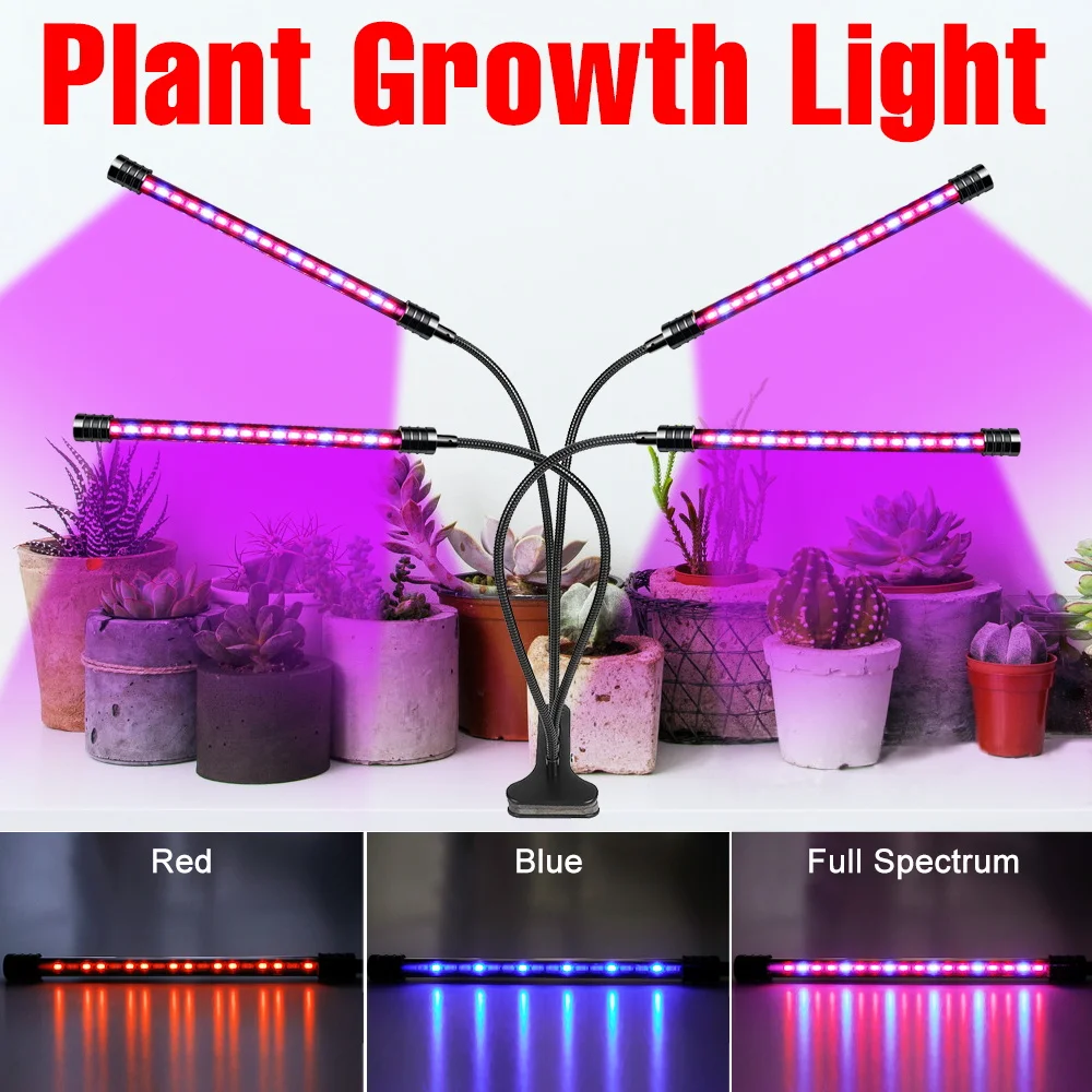 Full Spectrum Light LED Plant Grow Lamp Hydroponic Phyto Light LED Growing Lamp With Timer Greenhouse Seedlings Flower Lighting