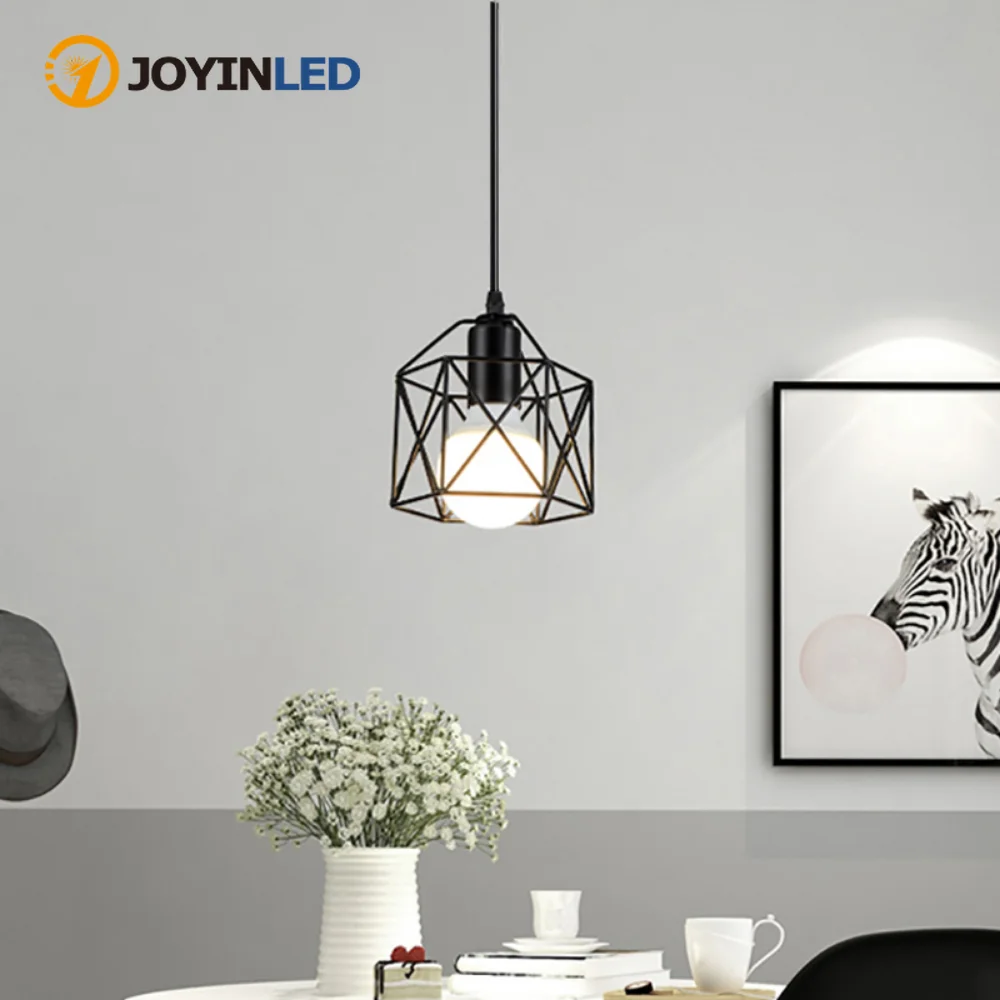 

Pendant Lights E27 Hanging Lamp Iron Body Indoor Lighting Lustre Aisle Bedroom Vintage Loft Metal Cage Fixture Light 110-240V