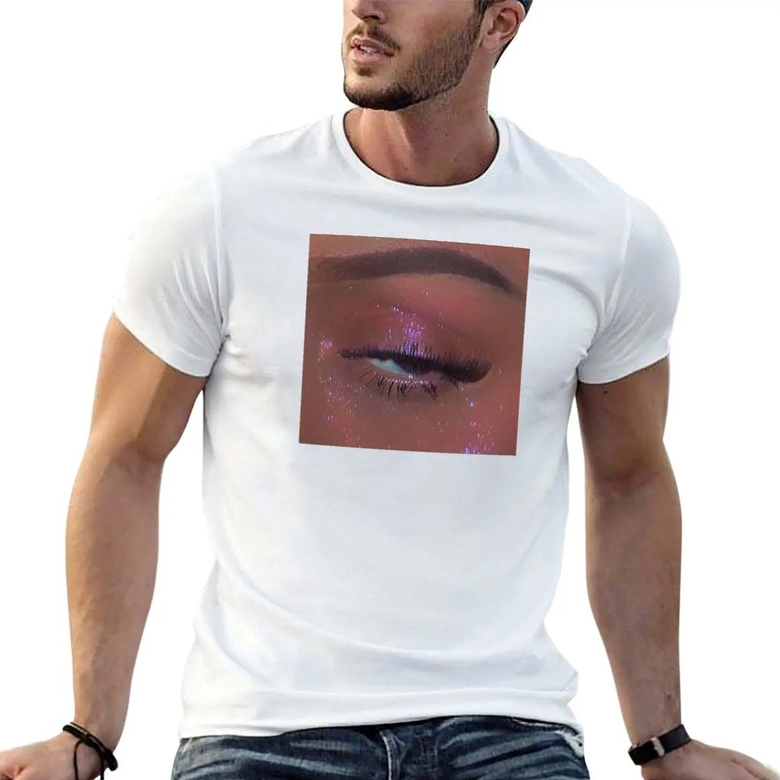 Фото Футболка Eye See U для мужчин, высококачественная, из 100% хлопка, люксовый бренд №1