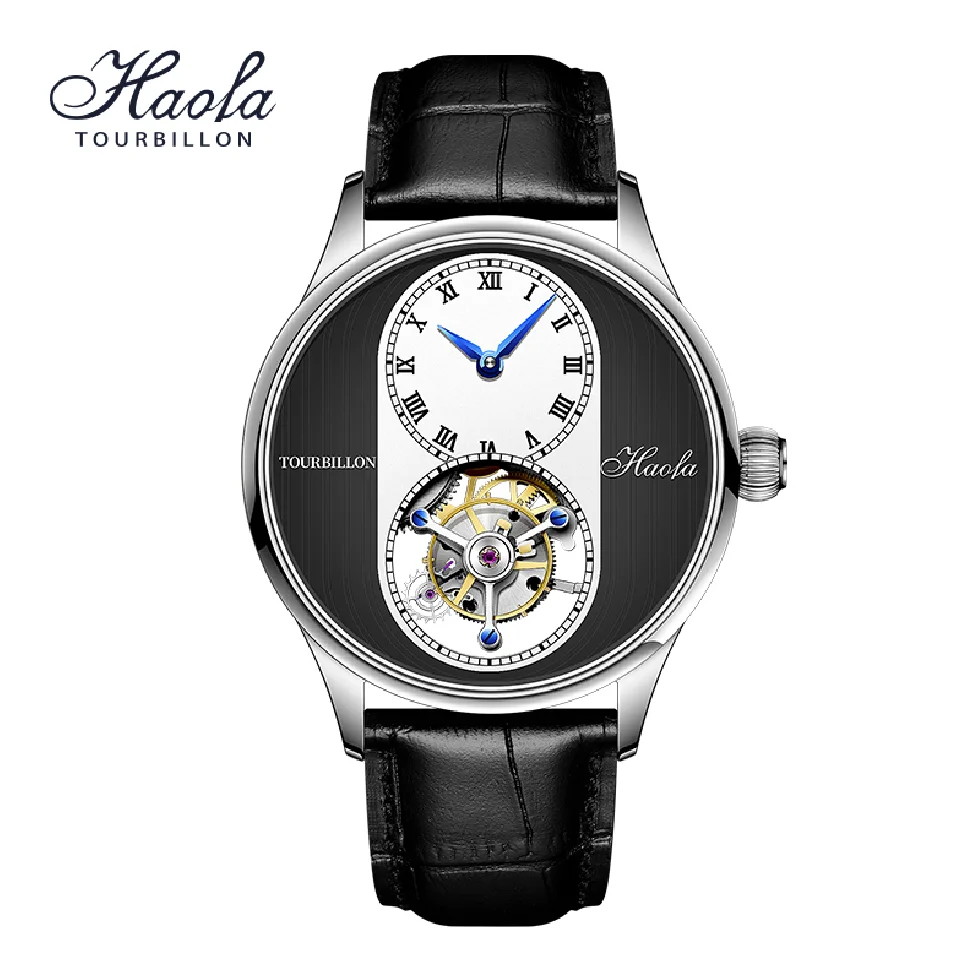 

HAOFA Skeleton Movement Tourbillon Watch Luxury Mechanical Watch Men Rotational Manual Tourbillon Wristwatches orologio uomo